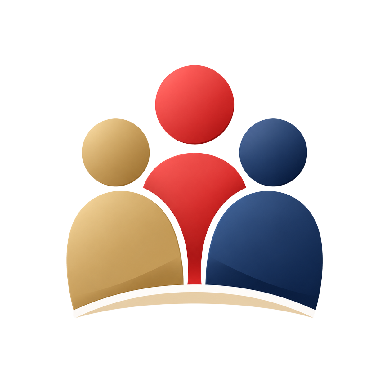 Logotyp IWORIS — trzy postacie symbolizujące rodzinę